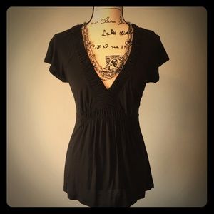 Banana Republic black dressy tshirt blouse